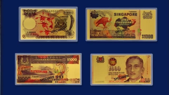 新加坡造币厂推出面额1000元复制钞