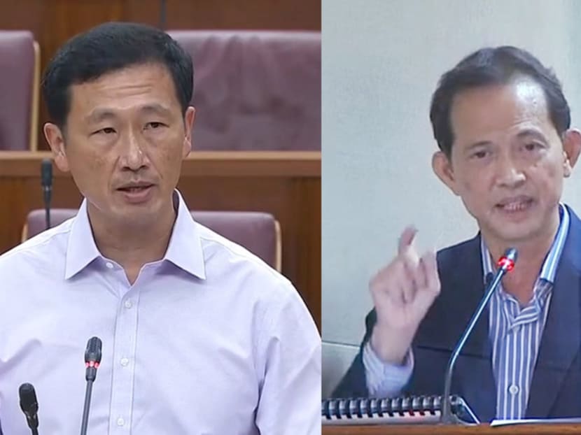 Health Minister Ong Ye Kung (left) and Mr Leong Mun Wai (right), who is Progress Party Singapore's Non-Constituency Member of Parliament, had testy exchanges on July 6, 2021.