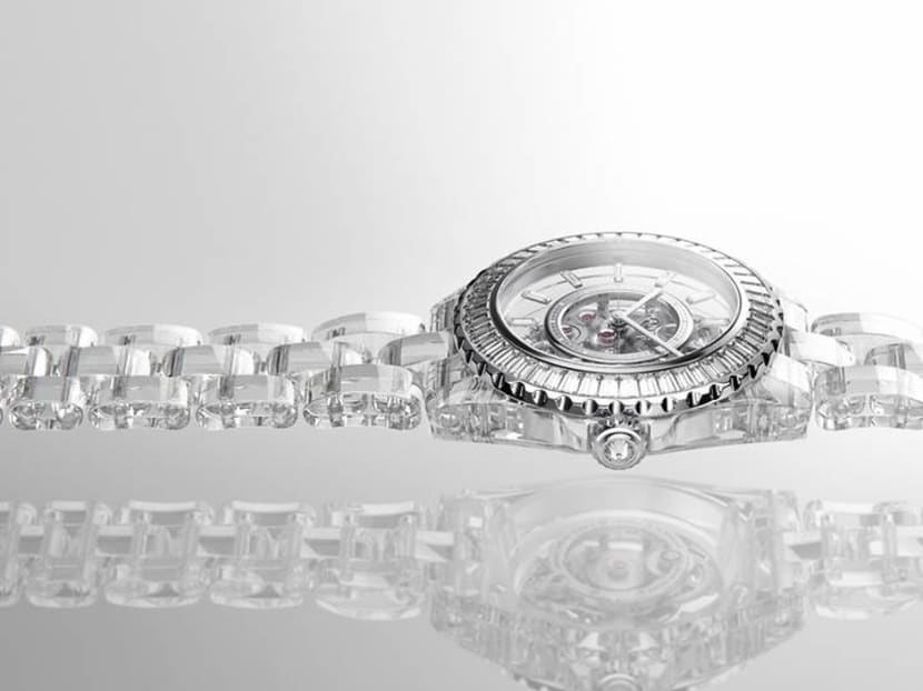 Chanel bares it all with new J12 model made almost entirely of clear sapphire Chanel bares it all with new J12 model made almost entirely of clear sapphire