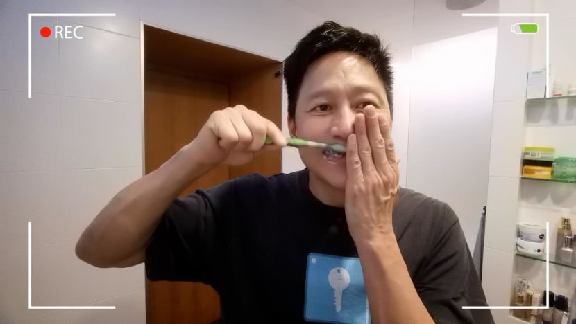 5 tp charcoal steve brushing teeth