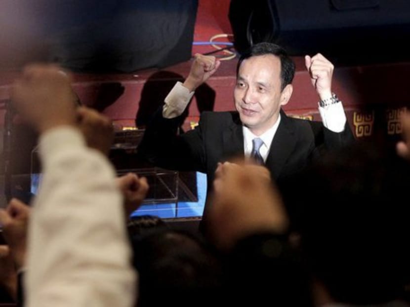 Taiwan’s ruling KMT chairman and presidential candidate, Eric Chu, says his party’s cross-strait policy is not necessarily wrong just because some people disagree with it. photo: REUTERS
