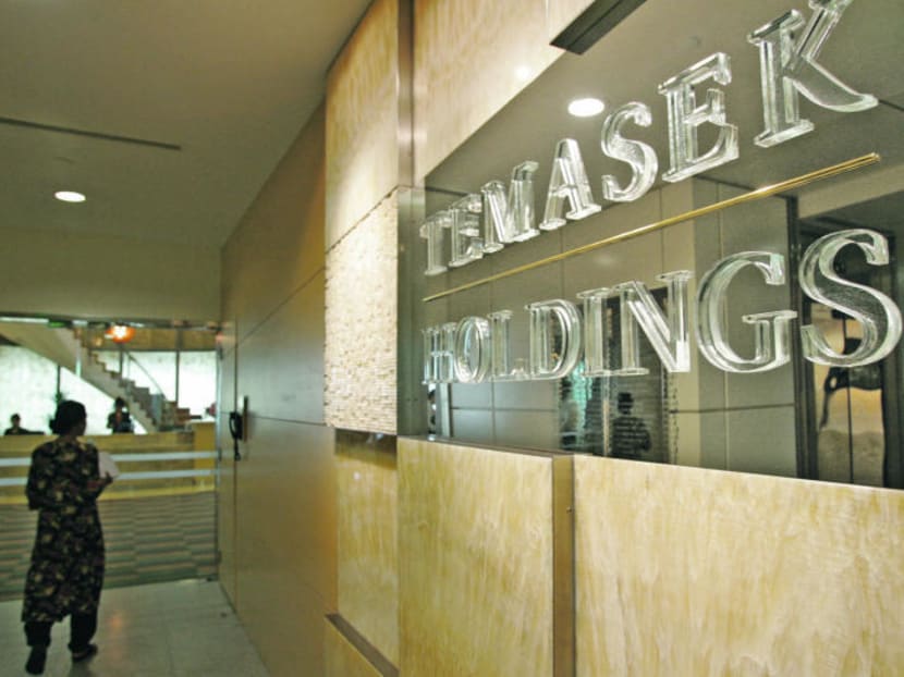 Foyer area of Temasek Holdings office at The Atrium @ Orchard. Photo: Don Wong
