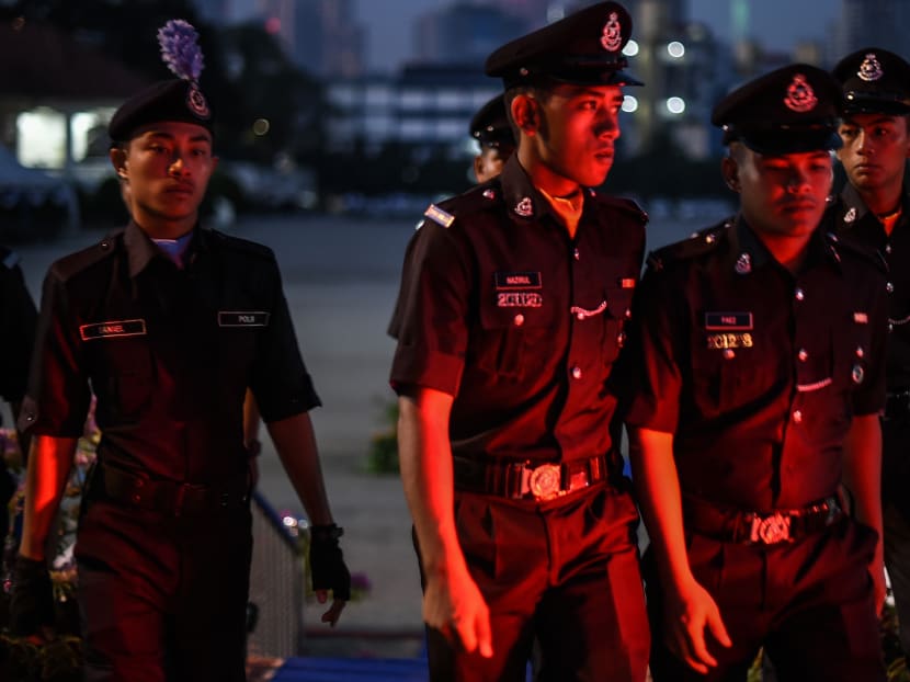 Malaysian police on patrol in Kuala Lumpur. The Malaysian east coast state of Terengganu has no gangsterism problem, said its police chief Aidi Ismail, attributing it to the state’s overwhelming Malay population. Photo: AFP