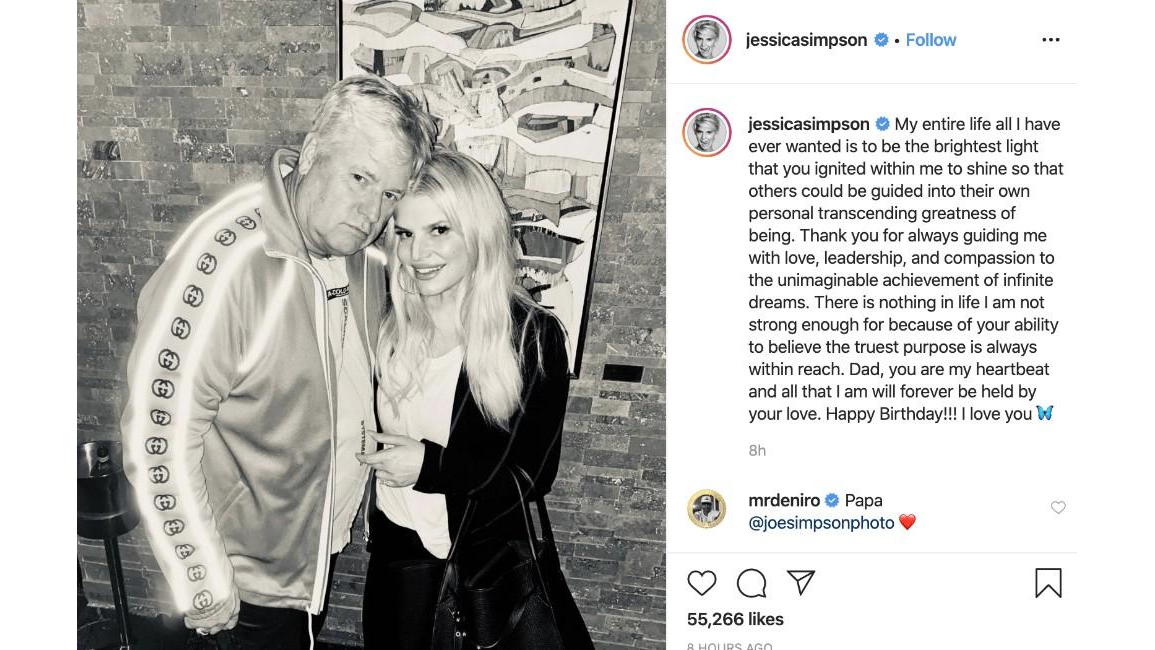 Jessica Simpson praises dad Joe on his birthday - 8days