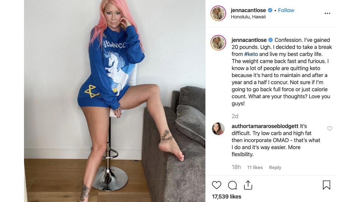 Jenna Jameson gained 20 Pounds After Quitting Keto Diet 8days jenna-jameson-gained-20-pounds-after-quitting-keto-diet-8days