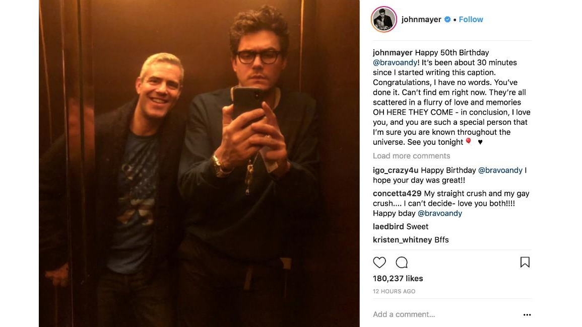 John Mayer Andy Cohen is 'special' 8days