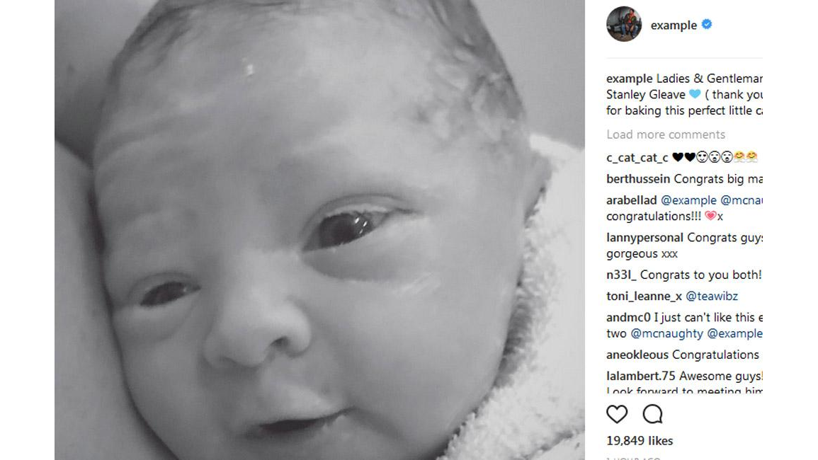 Example S Wife Erin Mcnaught Gives Birth To Second Son 8days