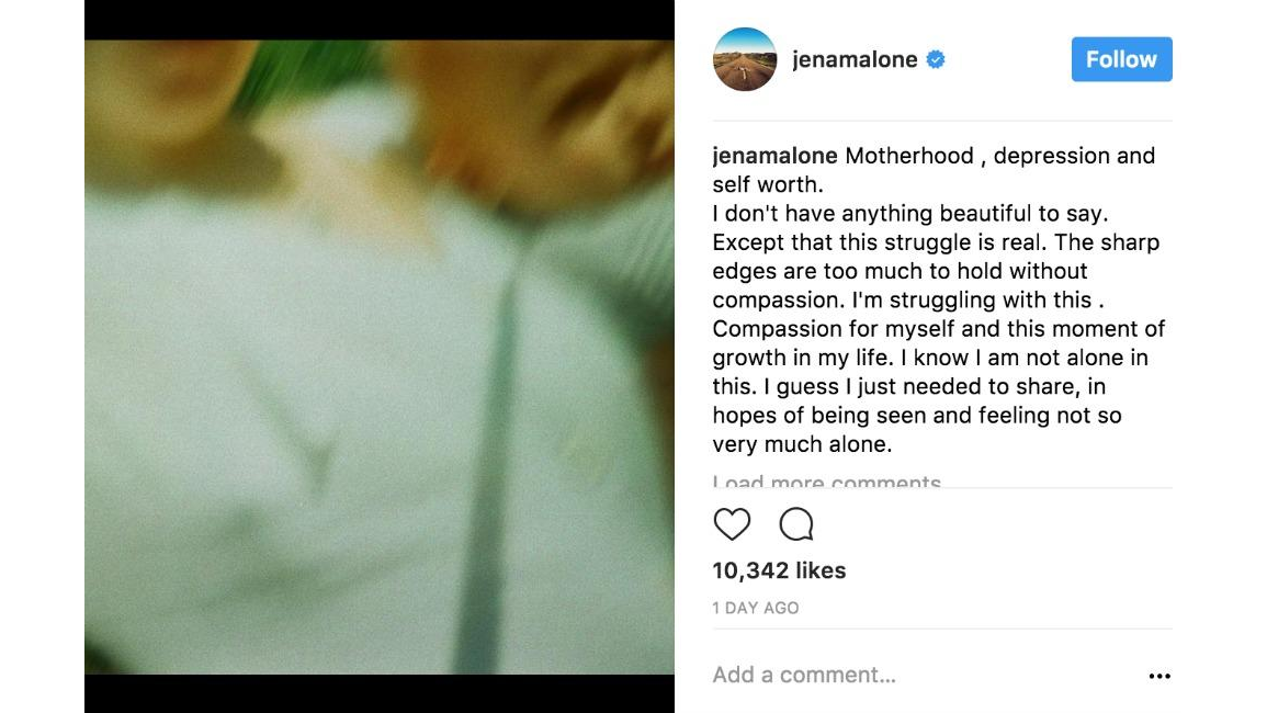 Jena Malone suffering from postpartum depression 8 Days