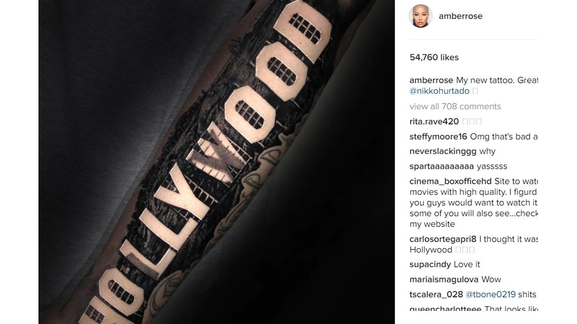 Amber Rose gets new tattoo following split from Val Chmerkovskiy 8 Days