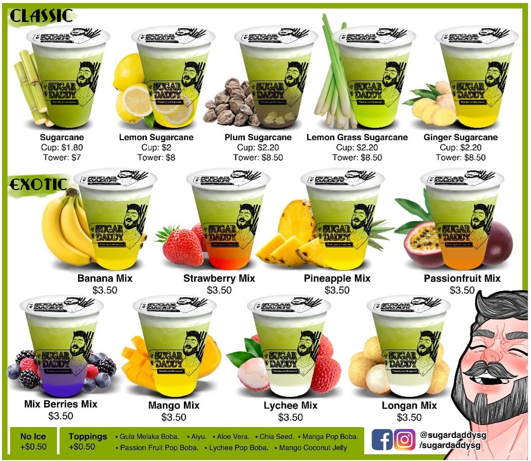 New Hawker Stall Sugar Daddy Sells 7 Sugarcane Juice Towers With NSFW