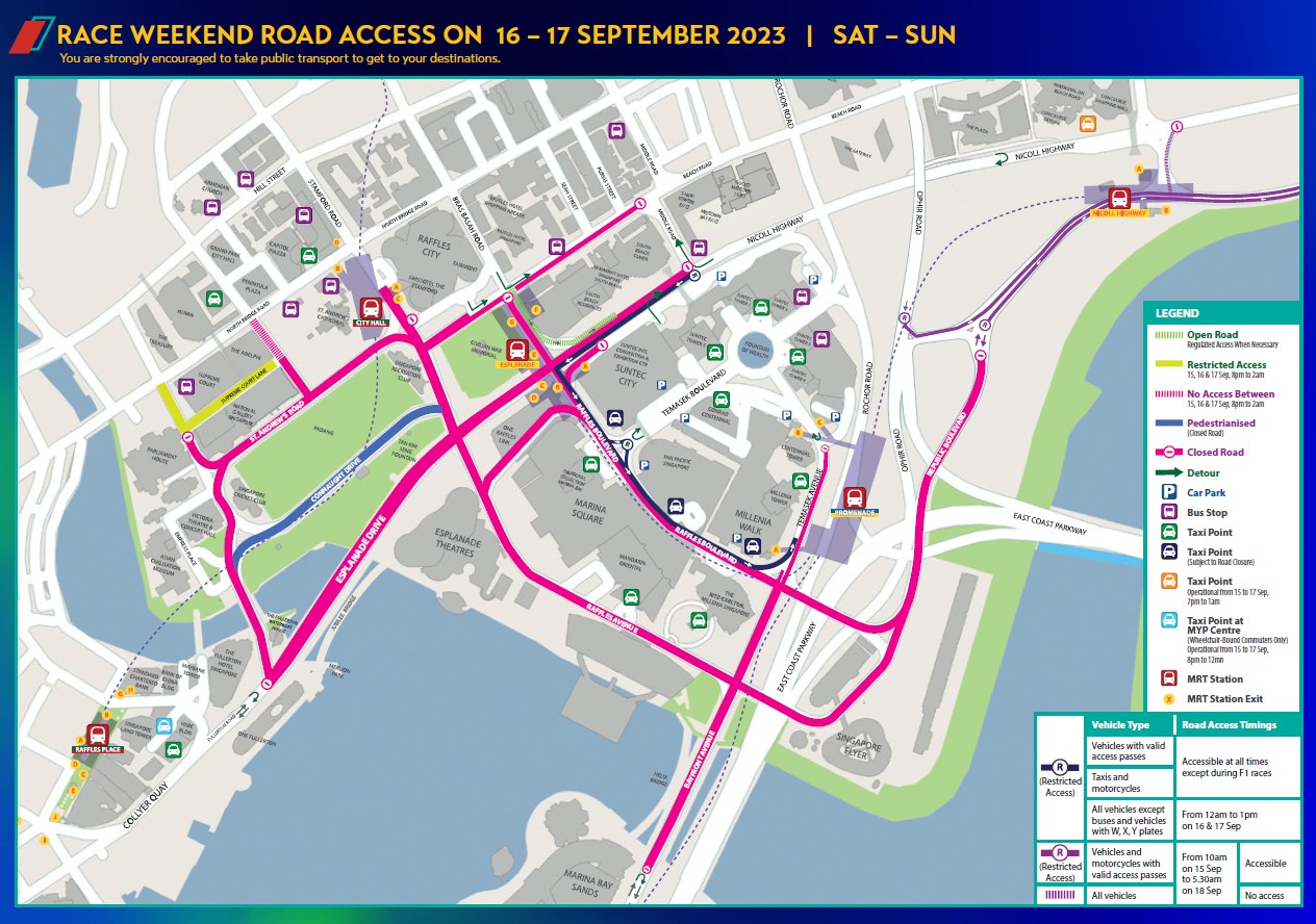 F1 Road Closures 2023 From Sep 1319 What Are The Best Ways To Get
