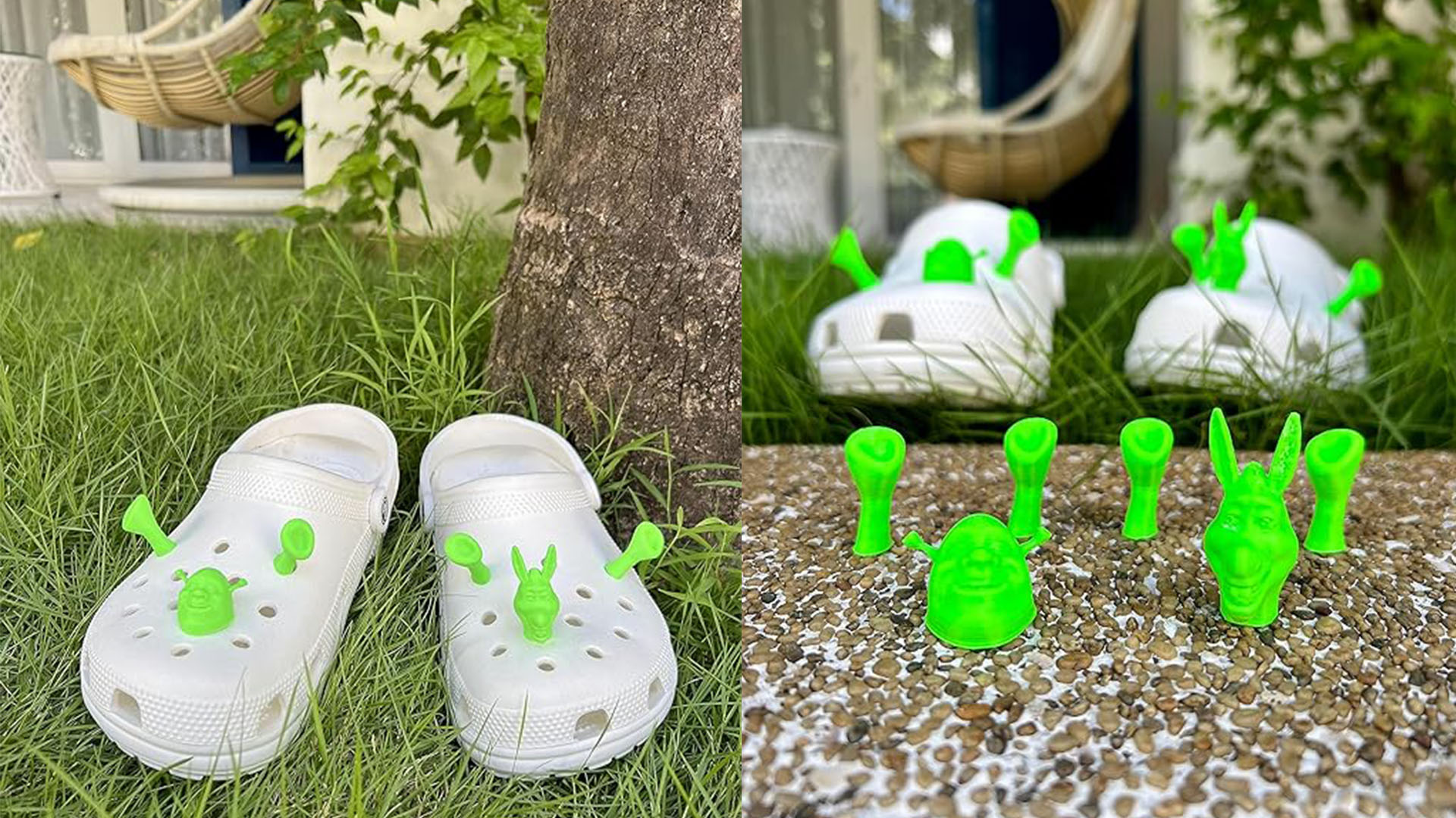 How To Build Your Own Dupe Of The Sold-Out Shrek Crocs Seen On Sonia Chew &  Joakim Gomez - 8days