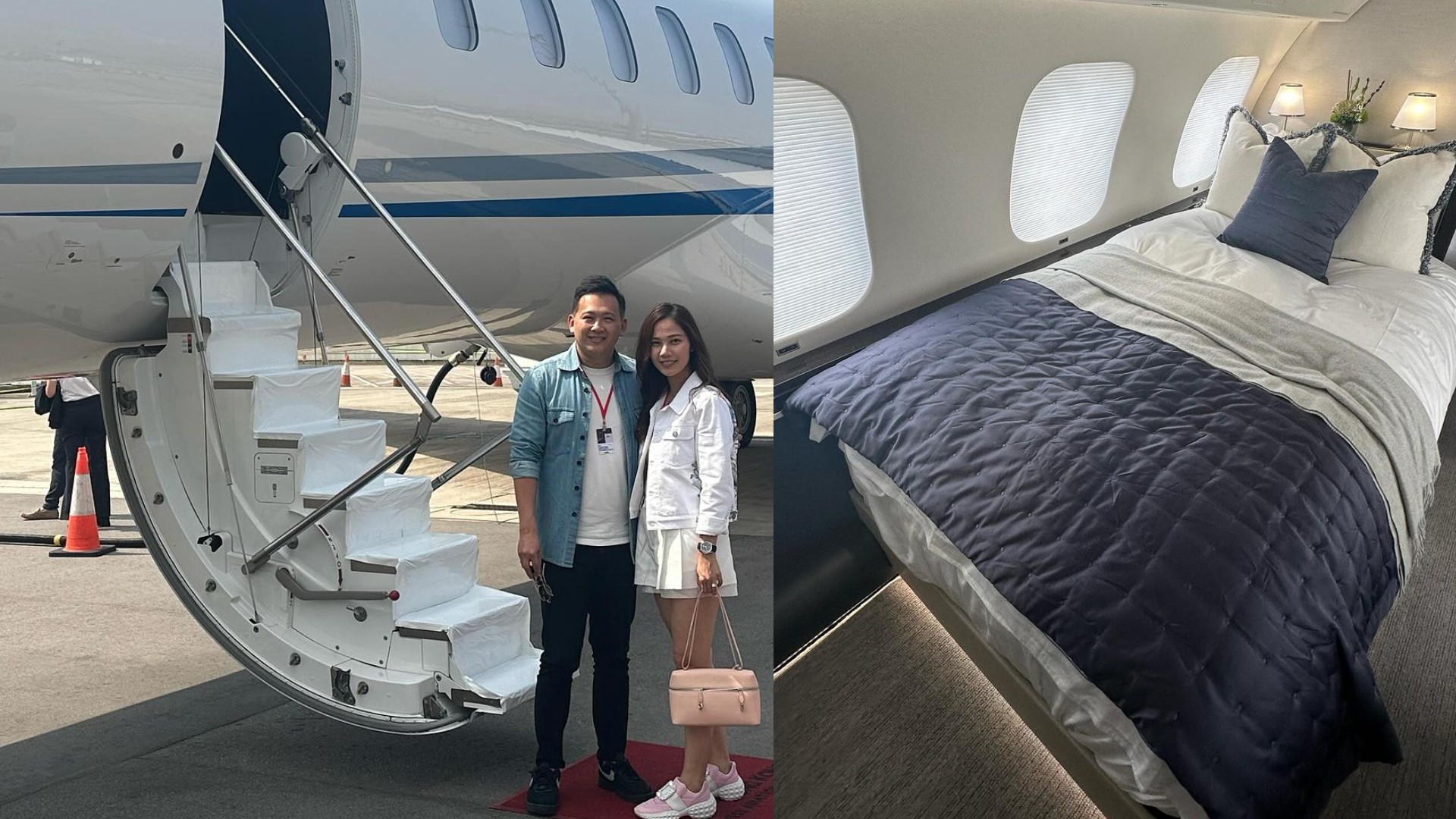L'ex attrice della TVB Zoe Sham, che ha sposato l'uomo d'affari M'sian, condivide le foto di un jet privato del valore di S $ 85 milioni