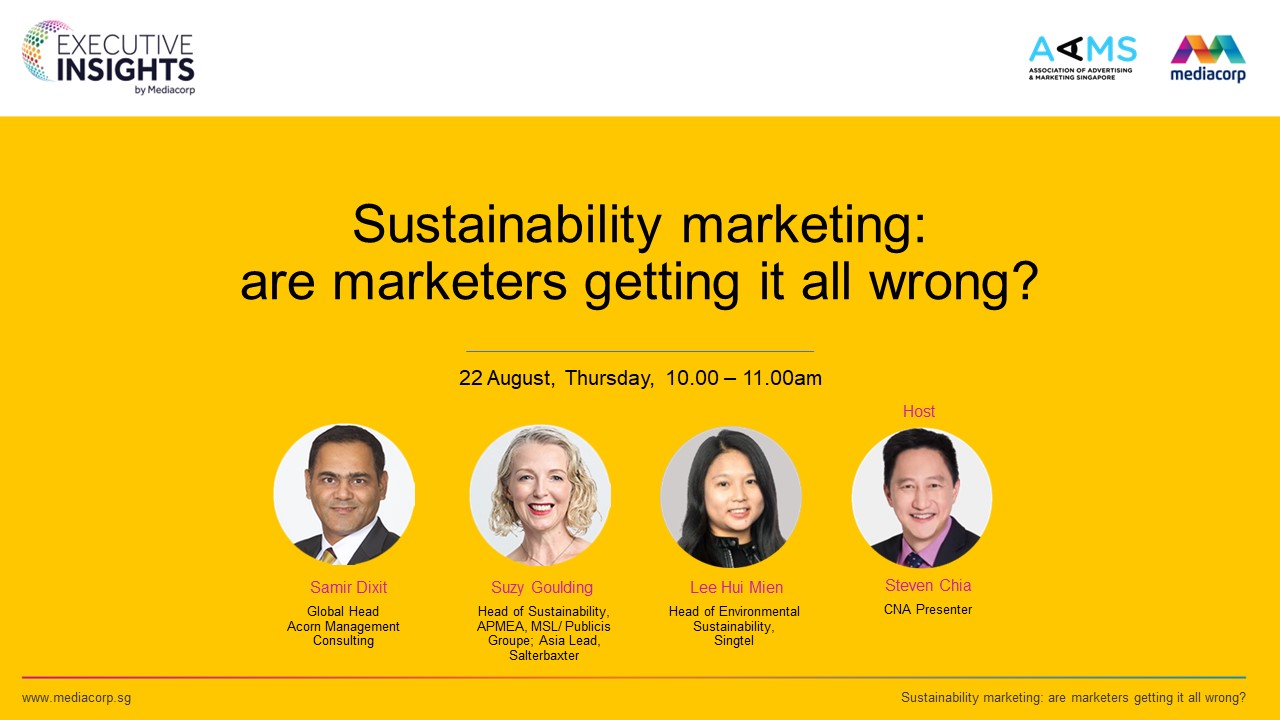 Sustainability marketing: are marketers getting it all wrong? - Mediacorp