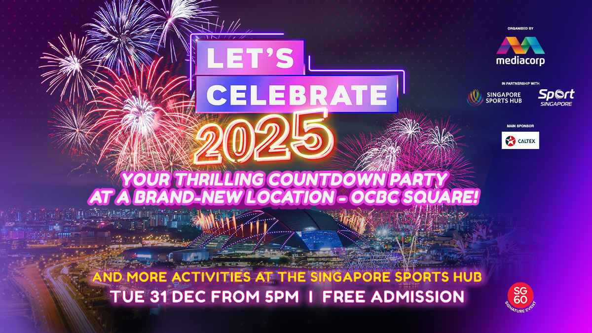 Party with celebrities at the Mediacorp Let’s Celebrate 2025 countdown