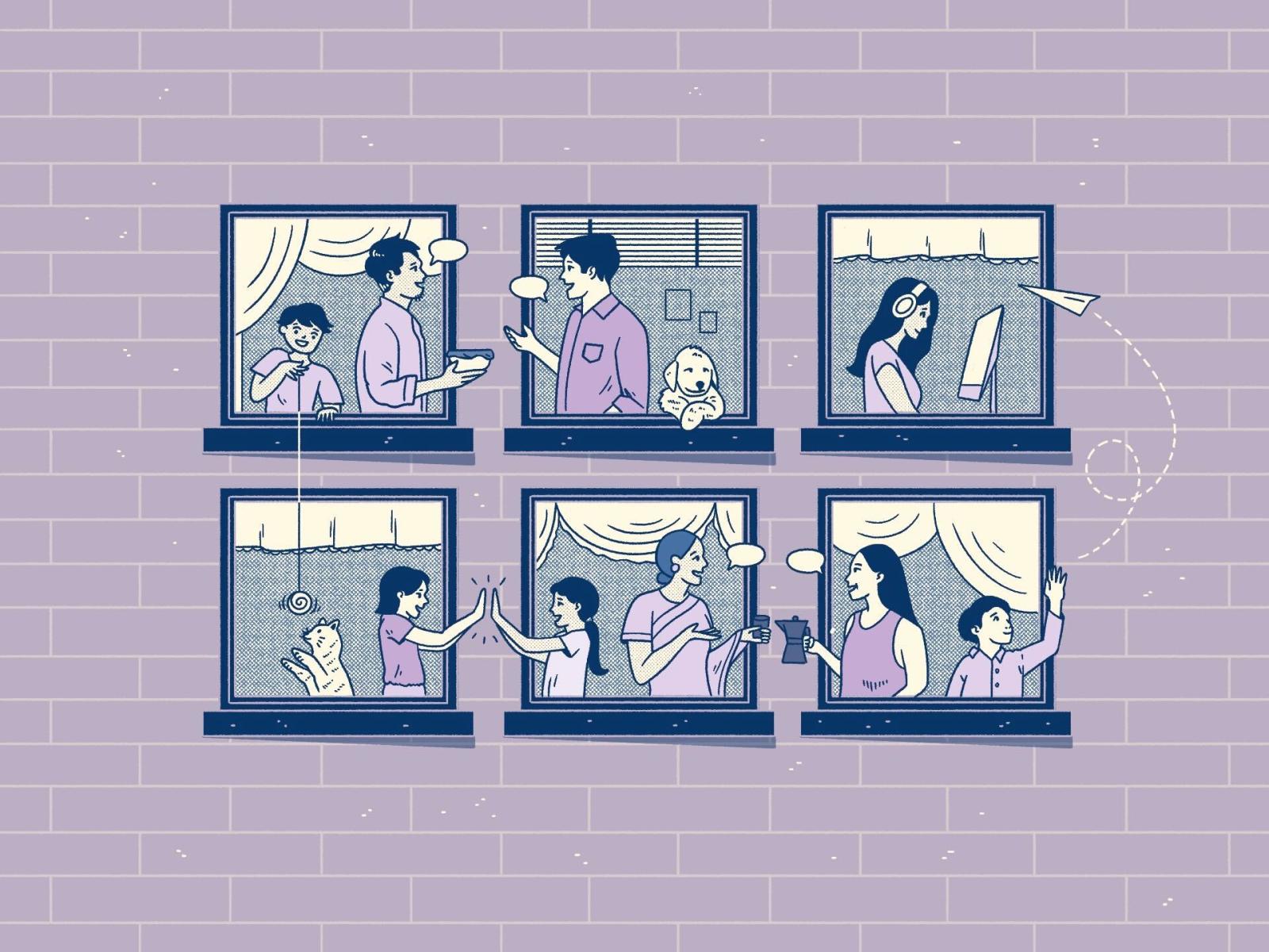 Good neighbours: A friendly wave each morning makes for a better day