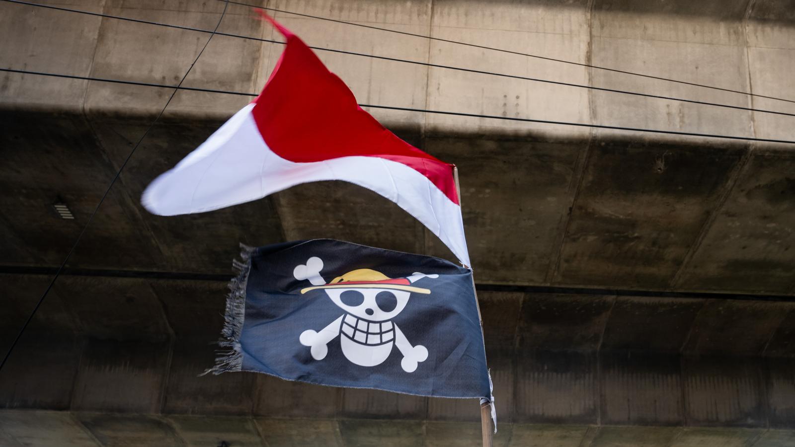 Pirate flag goes viral as Indonesians’ symbol of political protest, despite government’s threat of crackdown