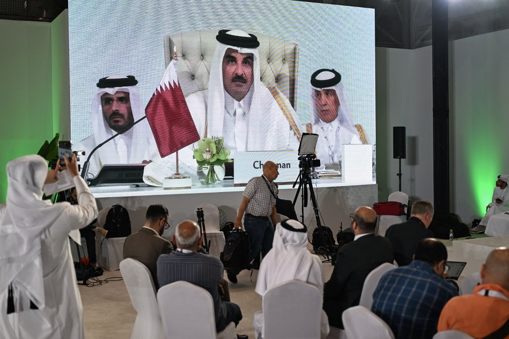Israel attack aimed to halt Gaza talks, Qatar emir tells emergency summit