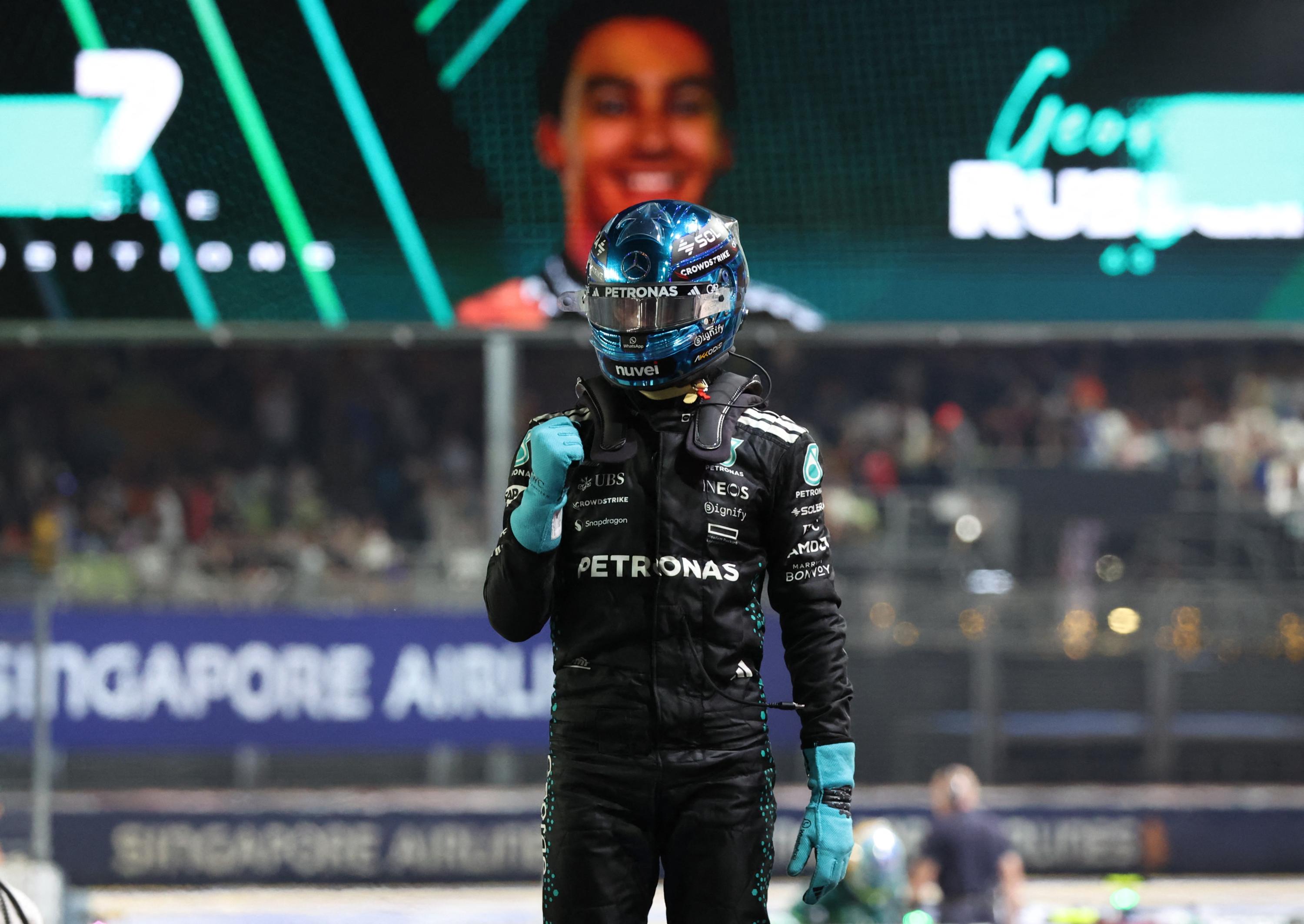 Russell puts Mercedes on pole at Singapore Grand Prix