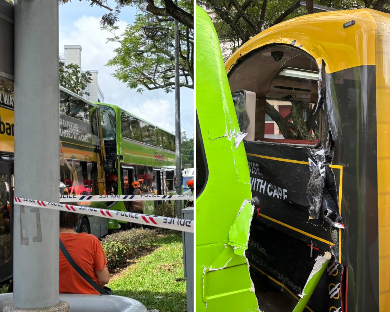44 people taken to hospital after accident involving two buses in Jurong West