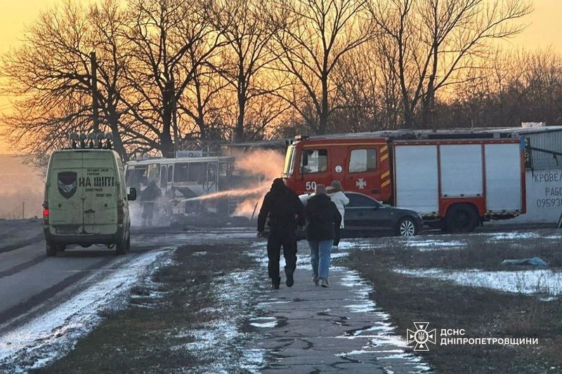  Russian drone attack on mine worker bus in Ukraine's east kills 12