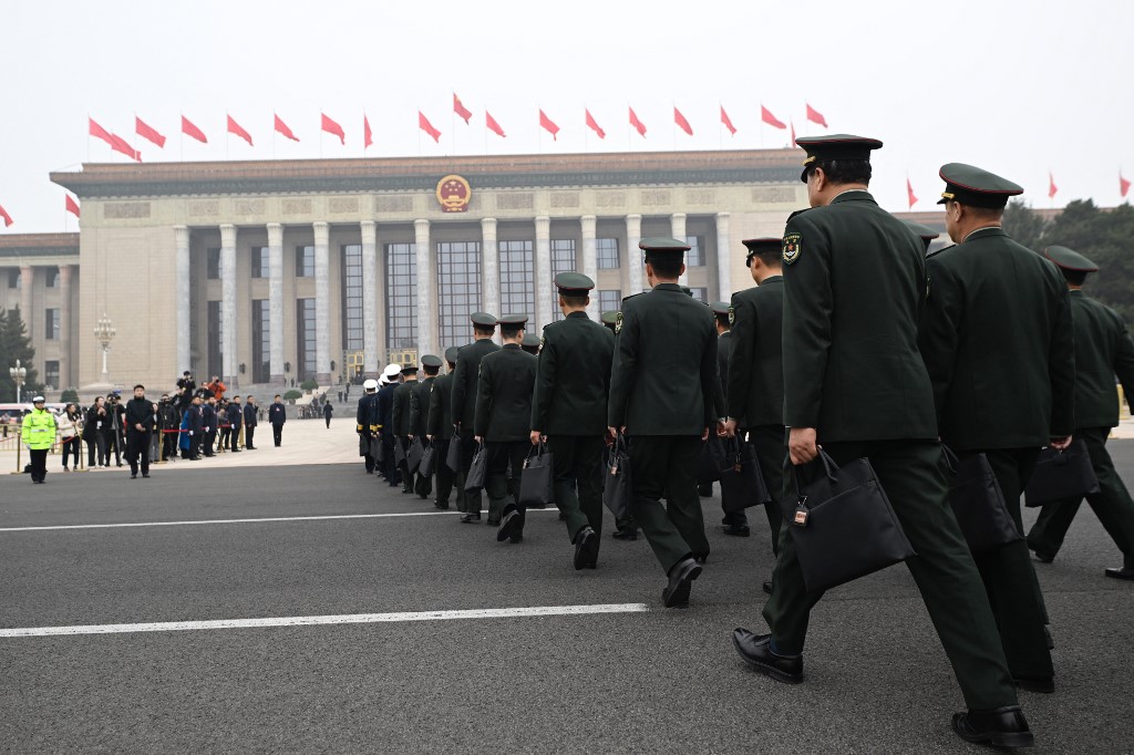 China removes five generals from national lawmaking body
