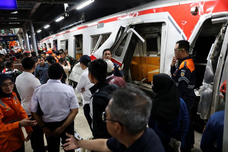 Trains collide near Jakarta, killing four, injuring dozens