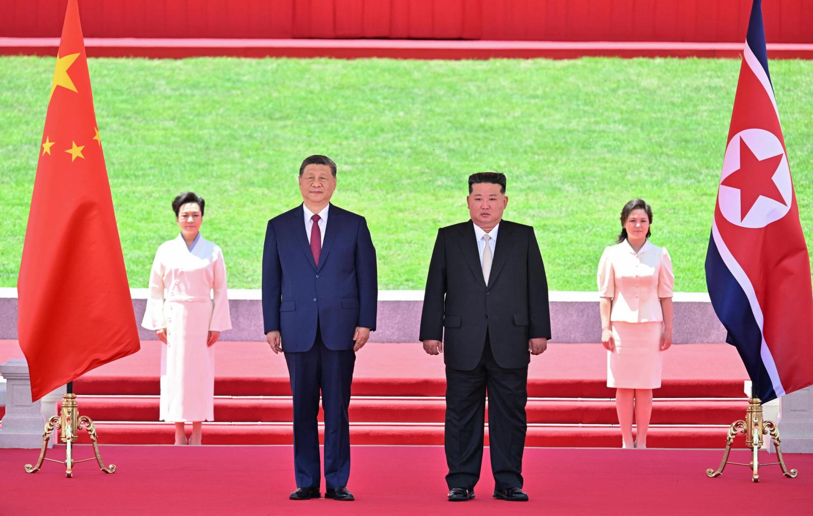 China's Xi vows unwavering support for North Korea's Kim in rare Pyongyang visit