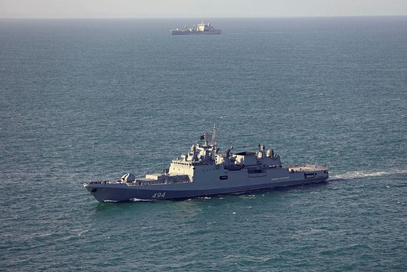 Russian warship fires 'warning shots' at UK yacht in Channel