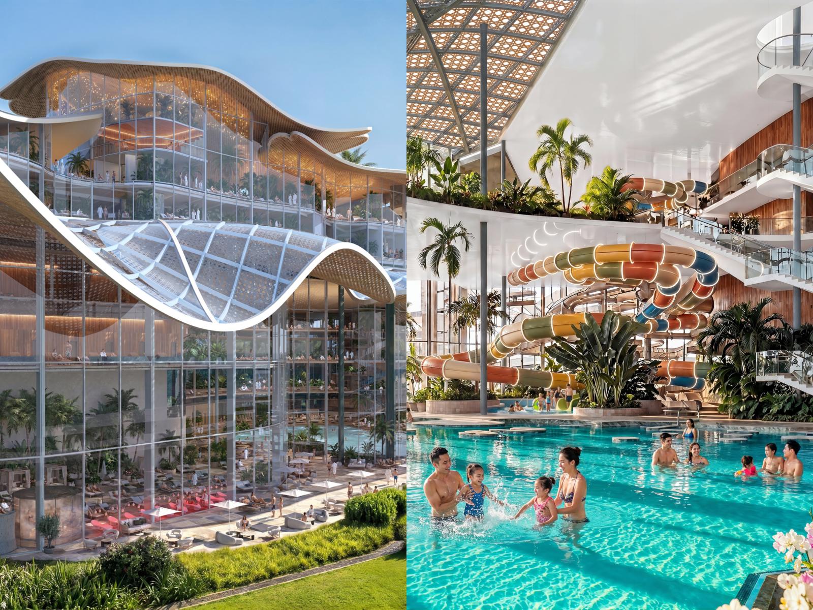 Singapore's new wellness destination in 2030: Pools, water slides, saunas and tropical gardens at Marina South