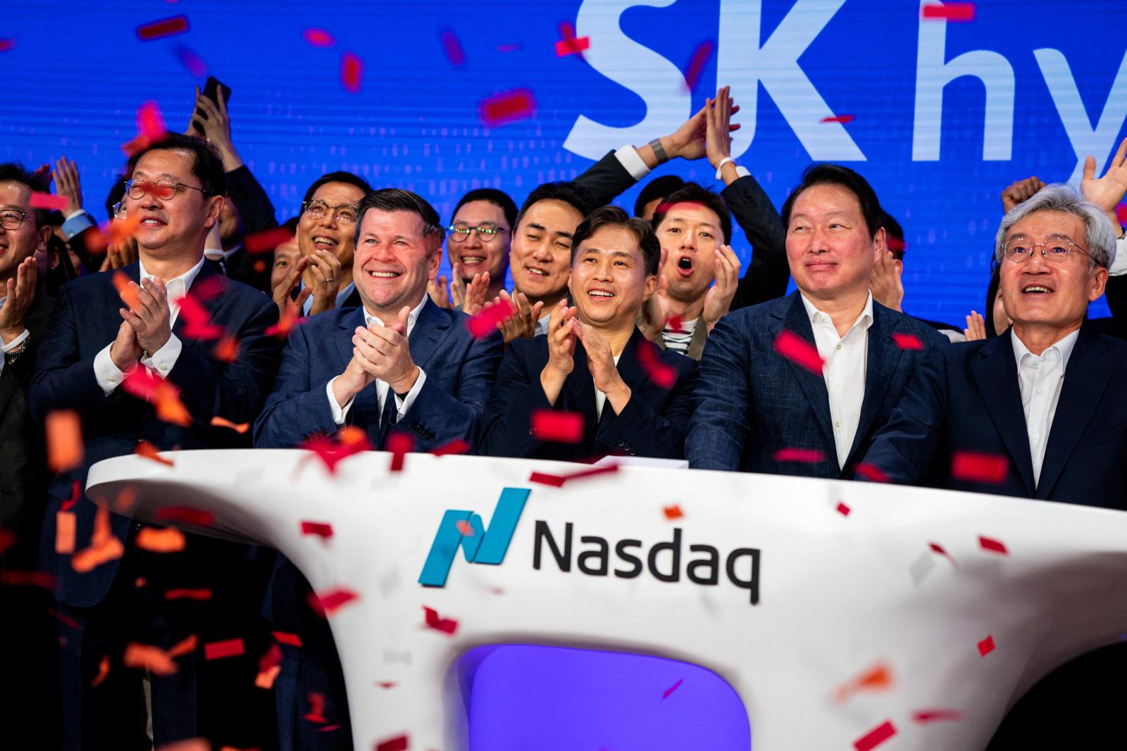 South Korean chip giant SK hynix surges on first day of trading on Wall Street