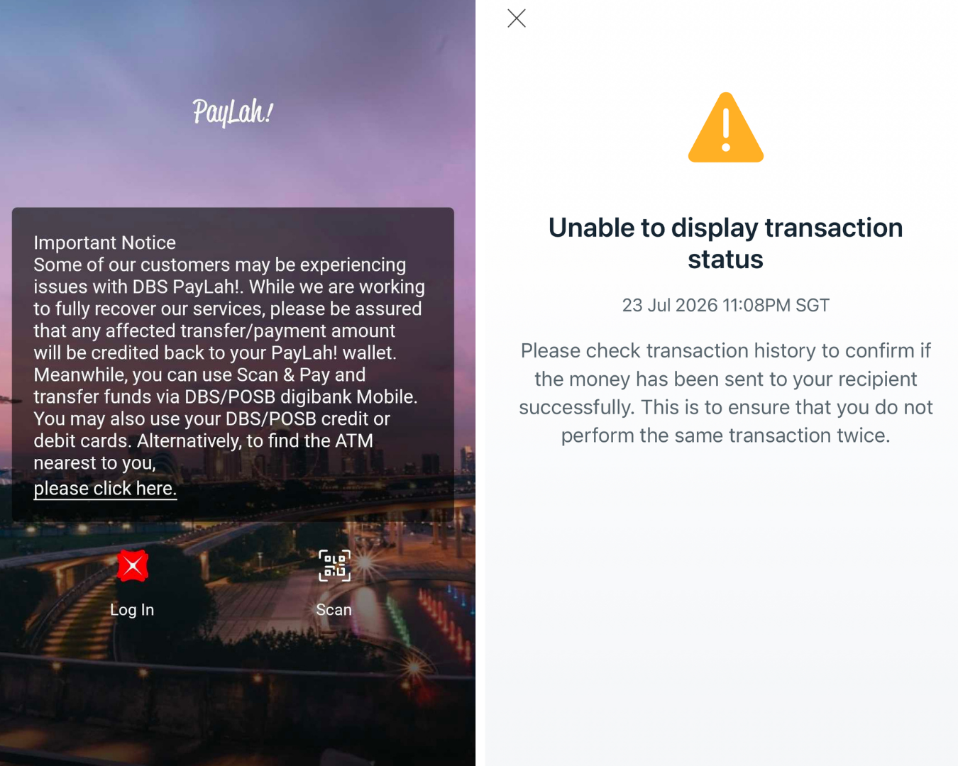 DBS PayLah! hit by service disruption, bank says affected transactions will be refunded