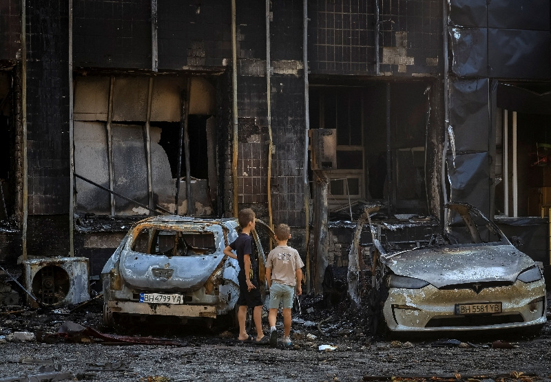 Russian attacks kill six, injure dozens in Ukraine, Moscow says it hits ships, plants