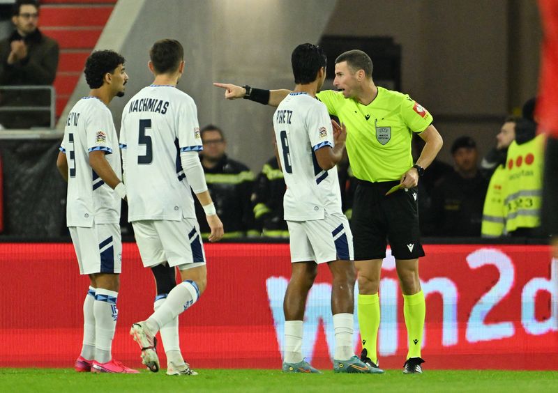 Israel's Abu Farchi sent off after gun gesture celebration