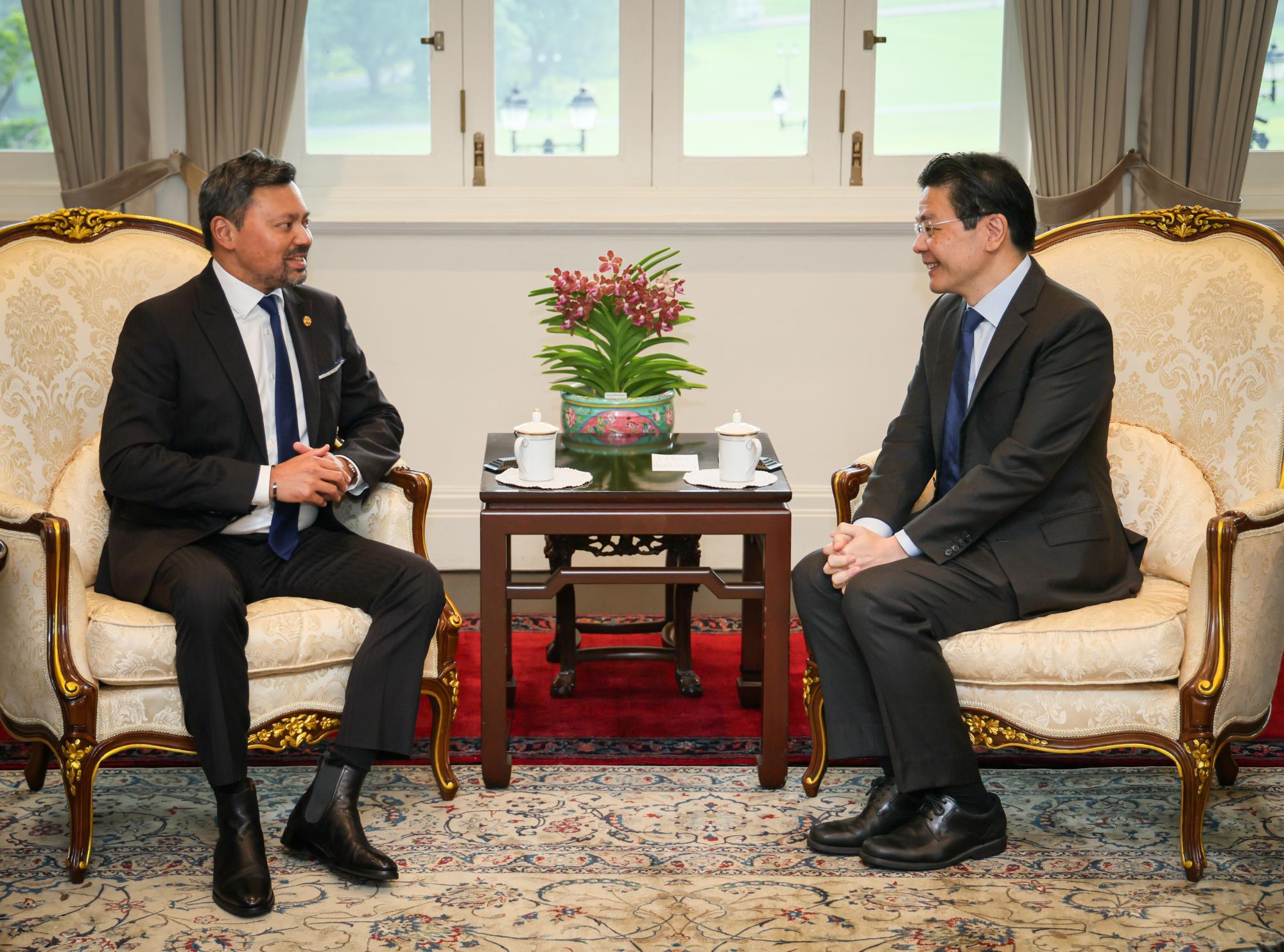 Brunei's crown prince visits Singapore, leaders discuss deepening bilateral cooperation