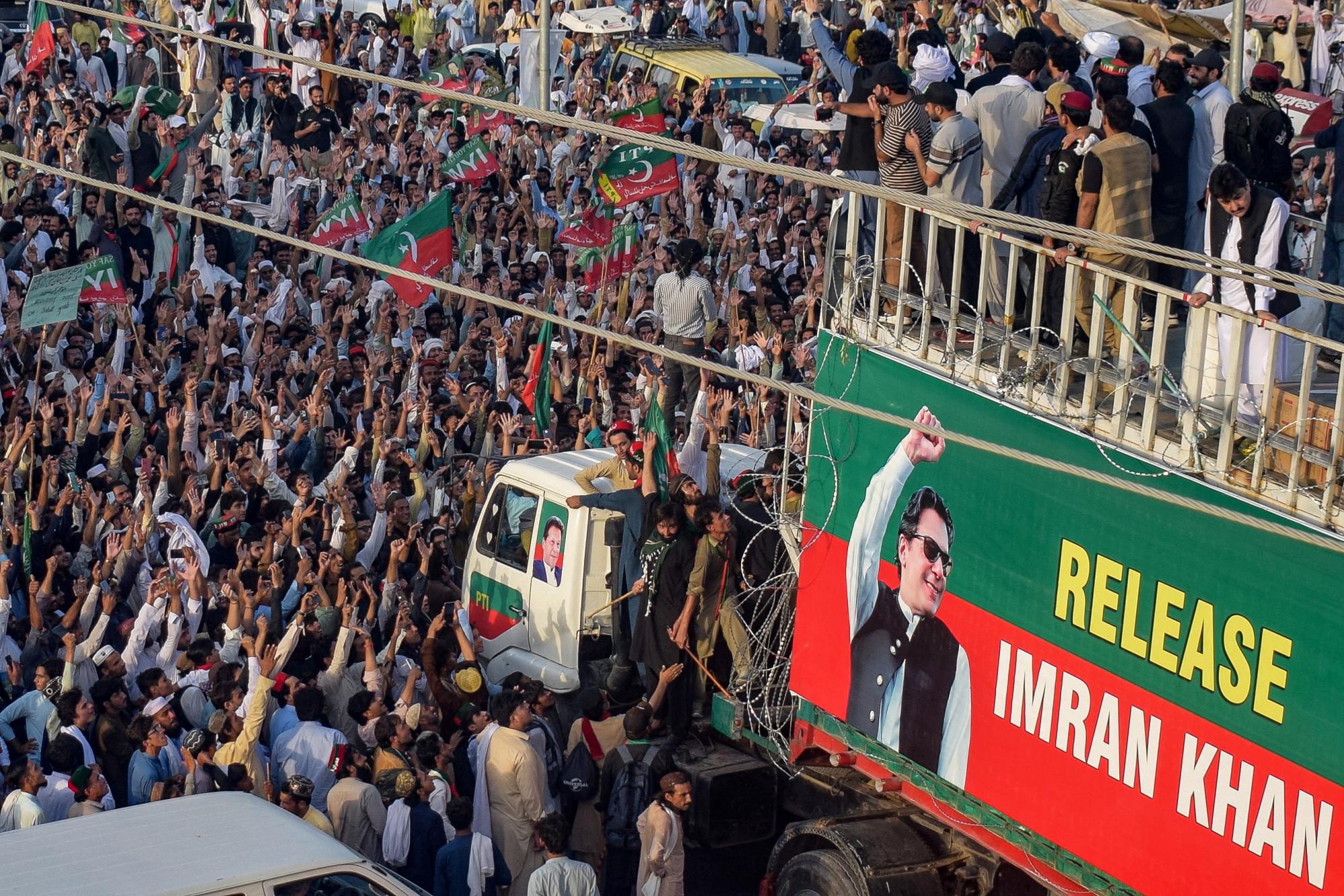 Pro-Imran Khan march starts in Pakistan's northwest