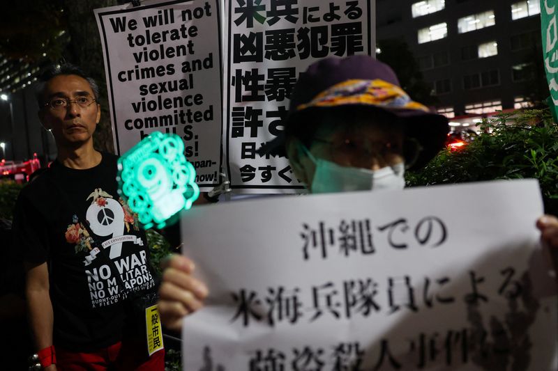 Japan, US review troops' off-duty rules after Okinawa killing