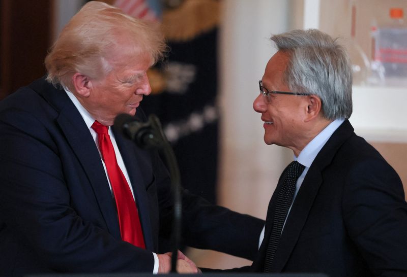 Trump discloses Nvidia stock trades as he prepares to honor CEO Huang
