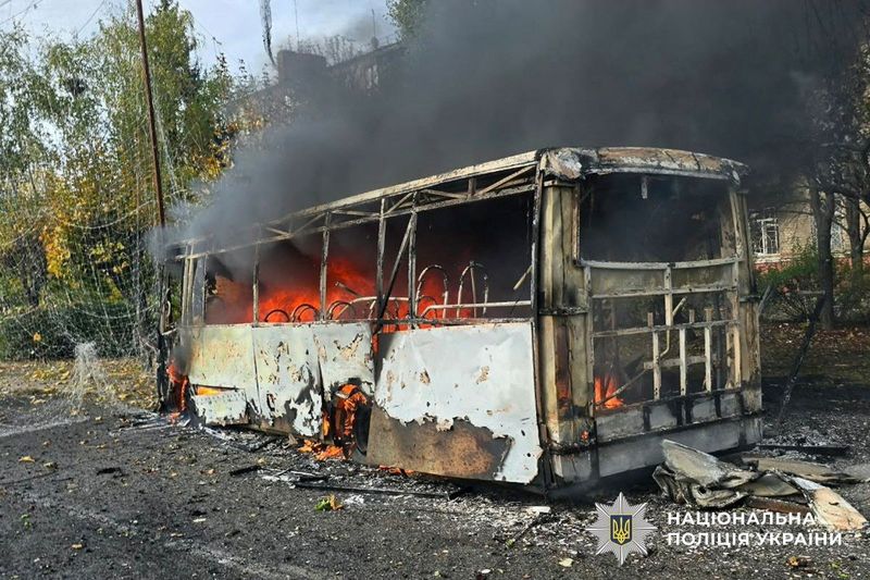 Russian strike on buses kills 30 in frontline Ukrainian city