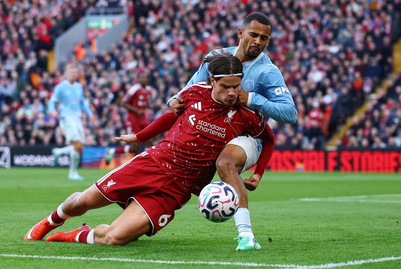 Man City silence hostile Anfield with 3-0 win over Liverpool