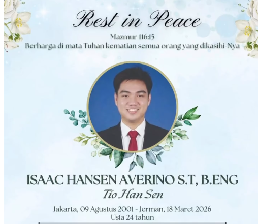 Alami skizofrenia paranoid, pembunuh WNI Isaac Hansen Averino di Jerman lolos dari hukuman penjara